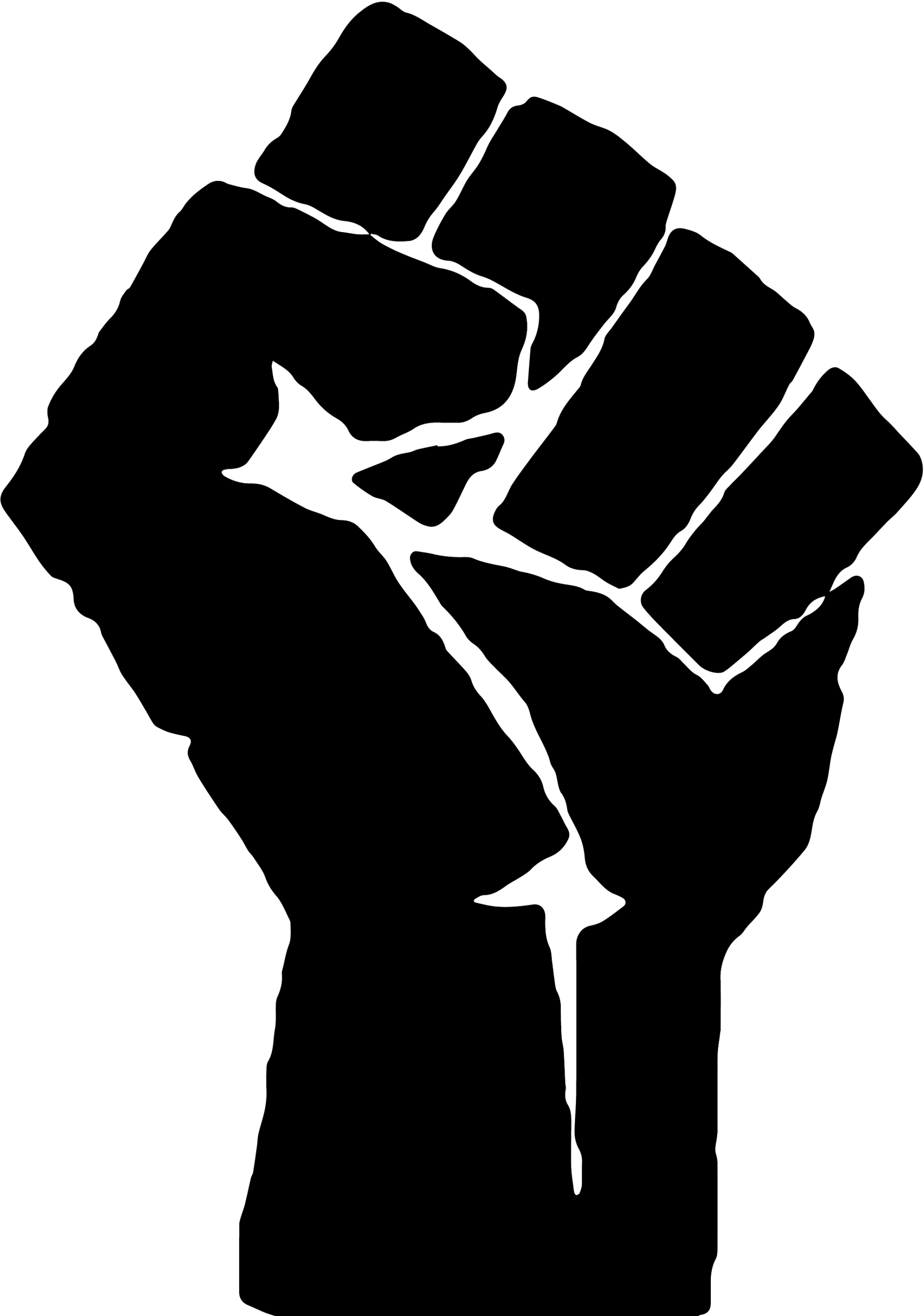 Black lives matter with fist logo SVG