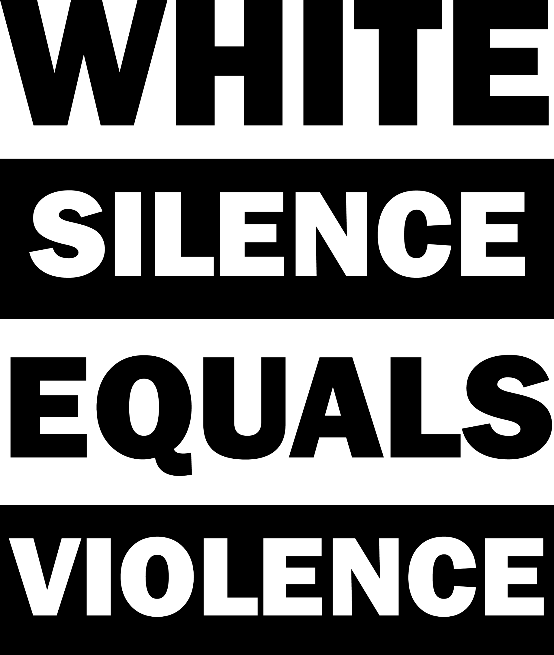 White Silence Equals Violence SVG