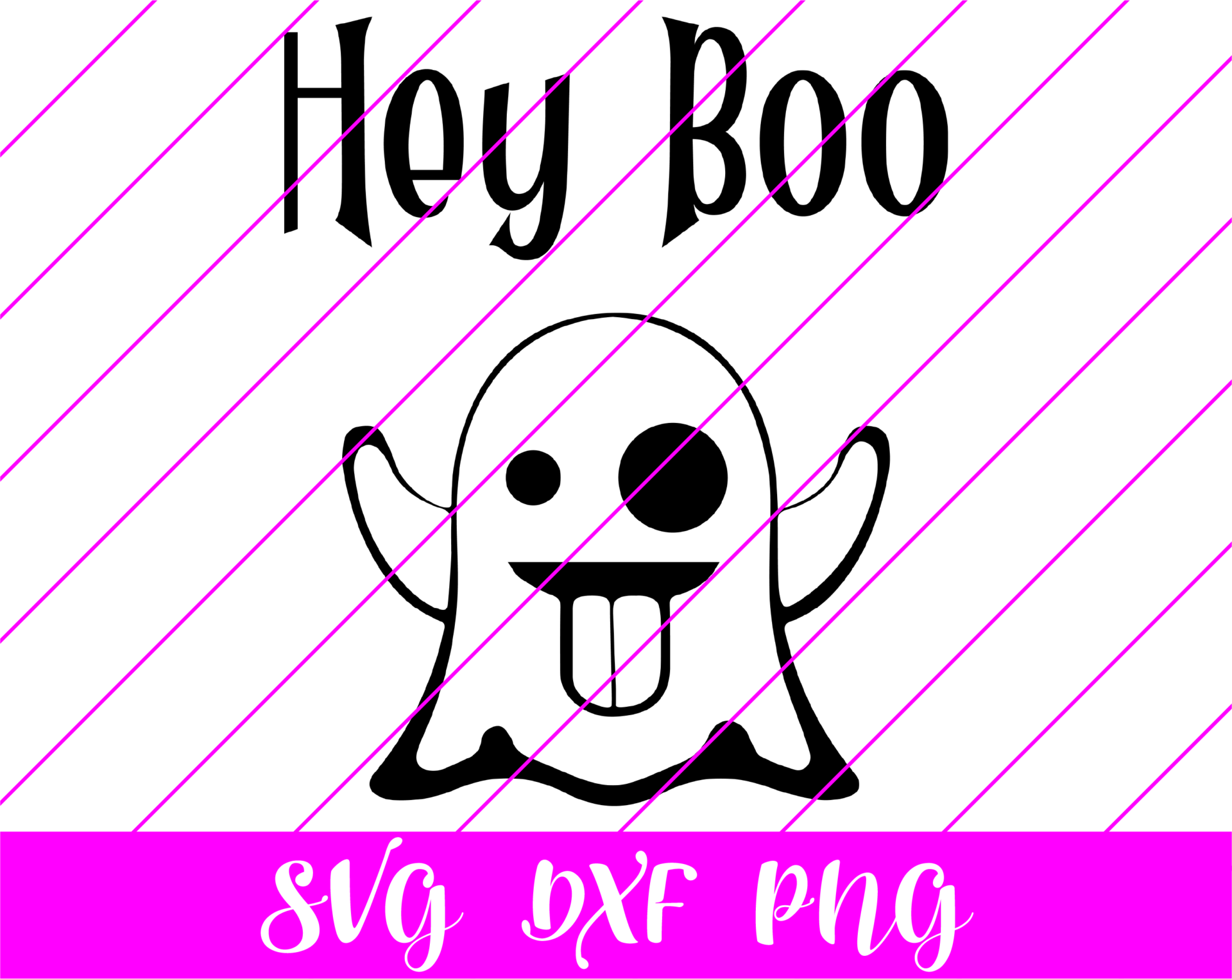 Hey Boo Ghost Emoji SVG