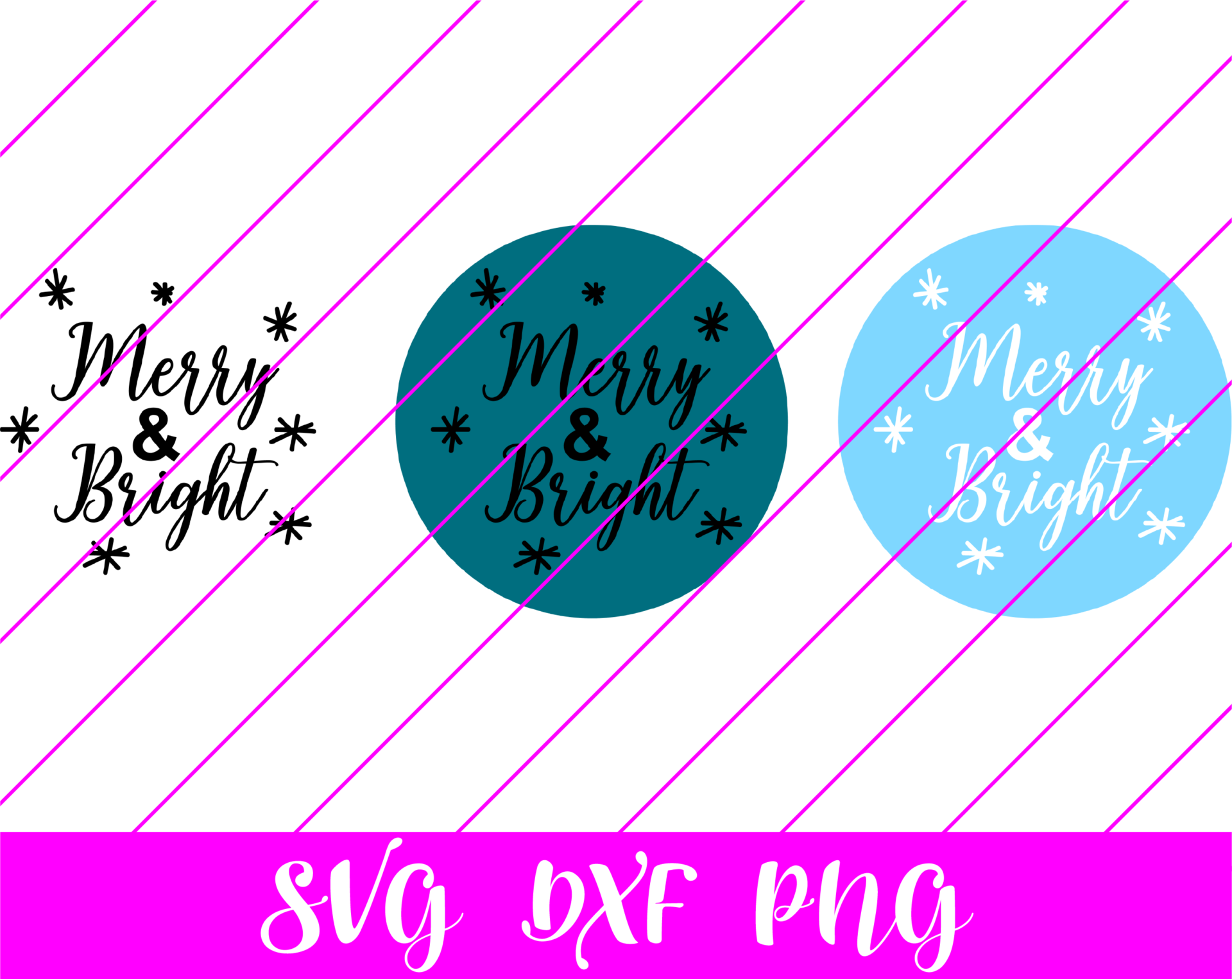 Merry and Bright SVG