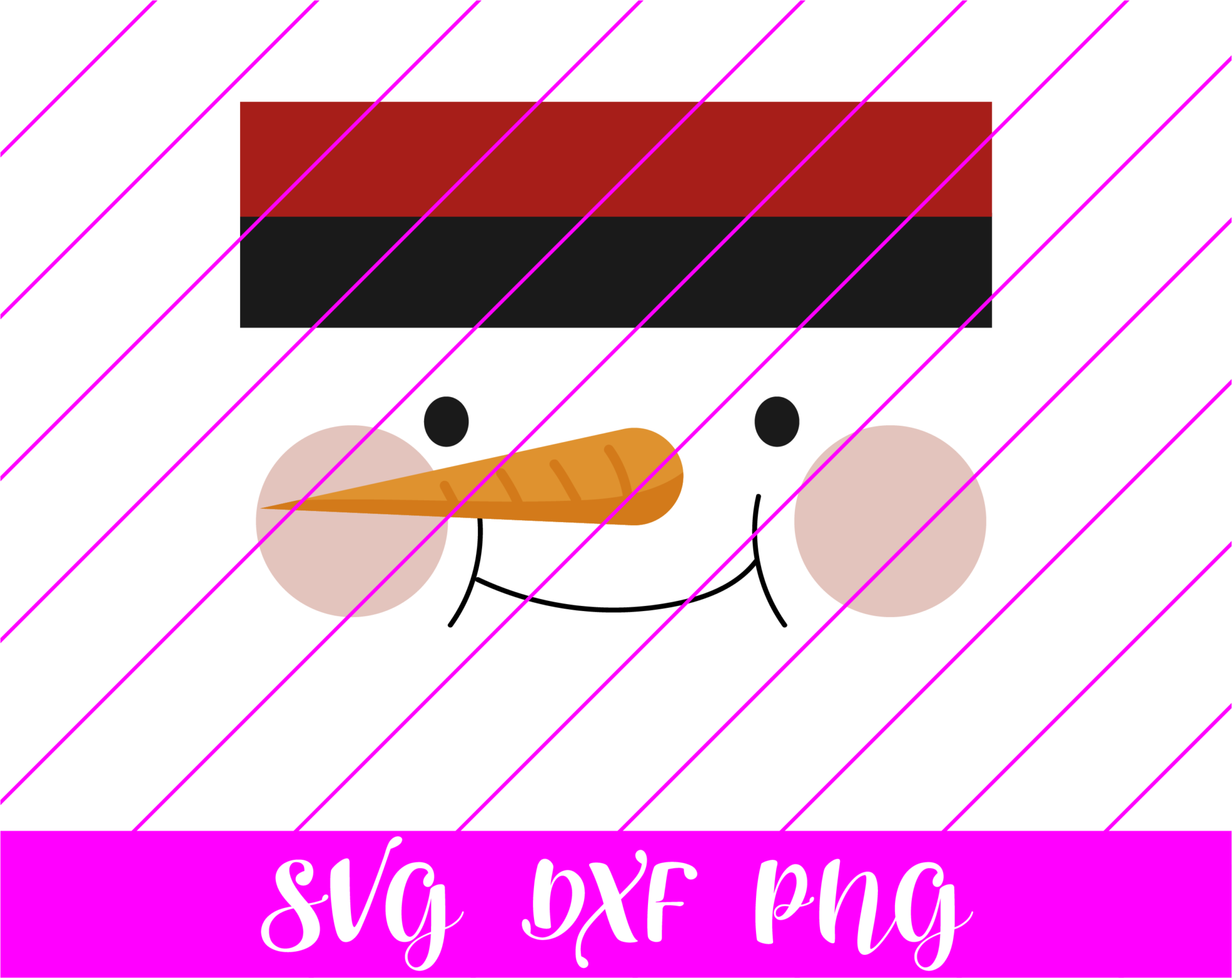 Snowman Face SVG