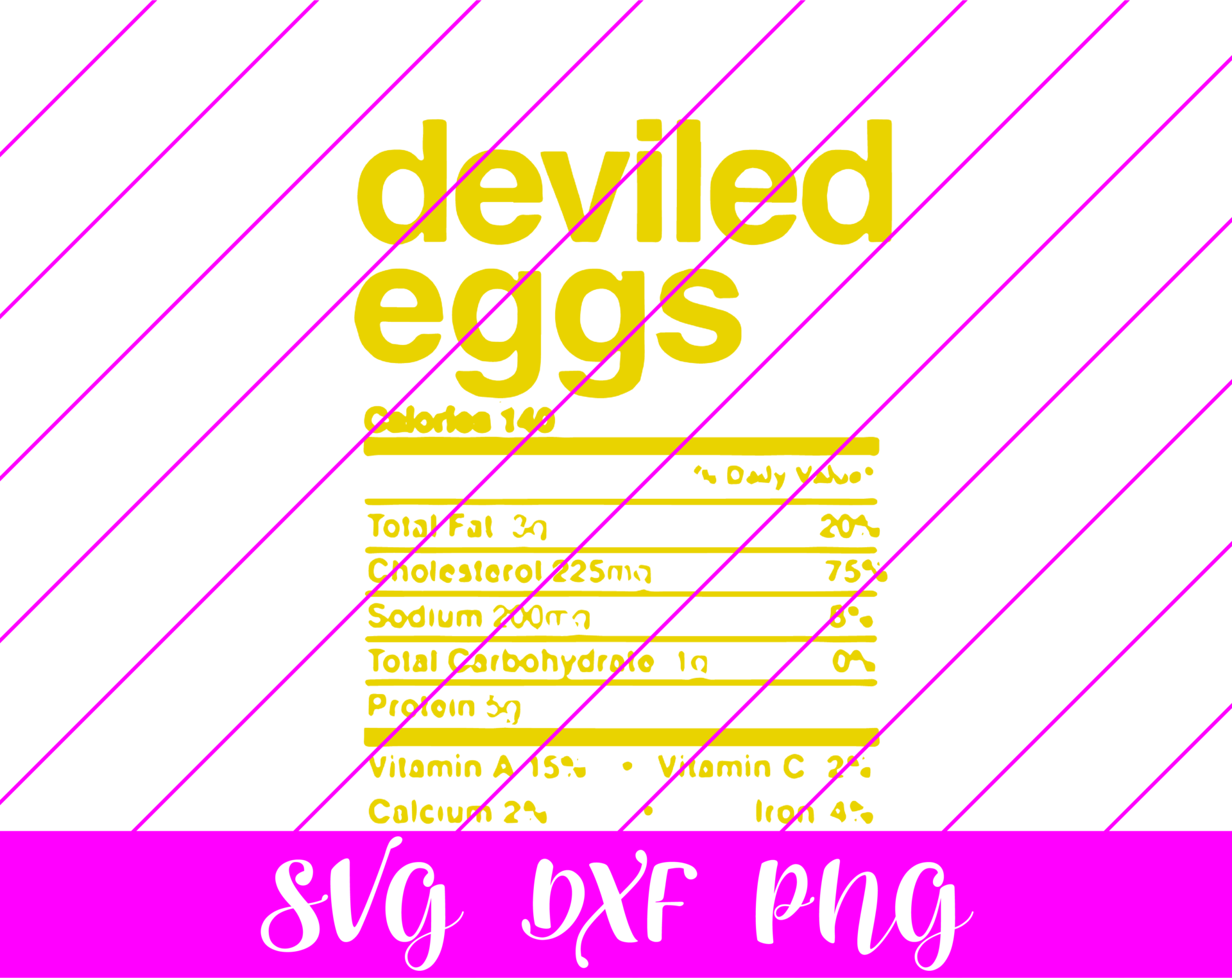 Thanksgiving Nutrition Facts Deviled Eggs SVG