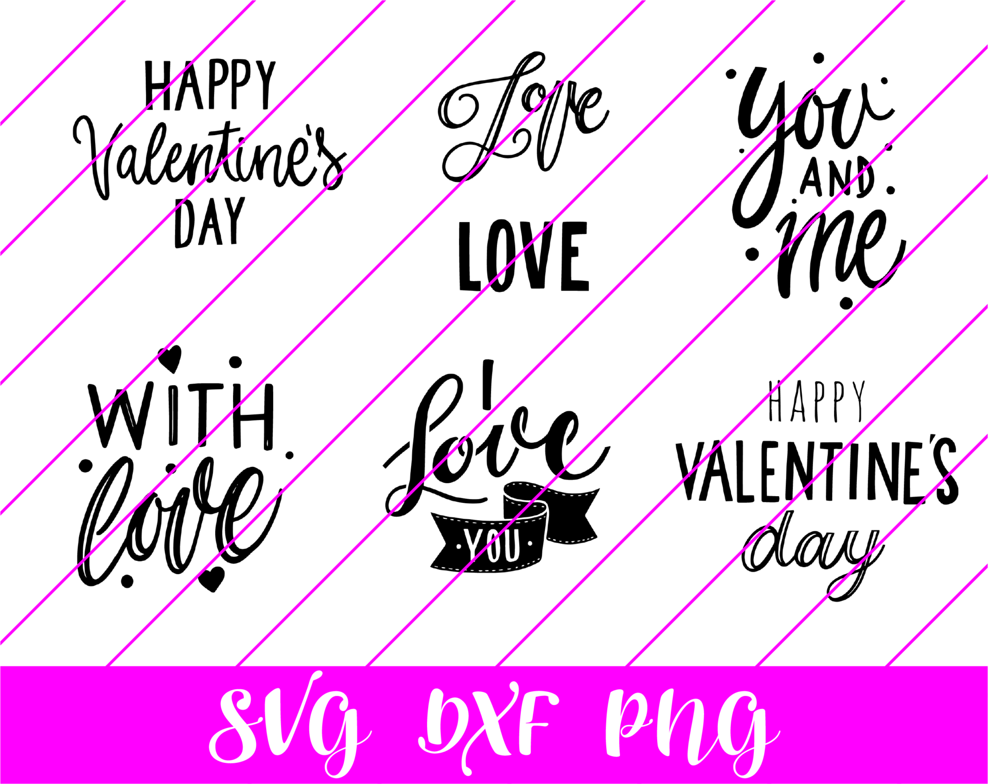 Valentine's Day Quotes Lettering SVG