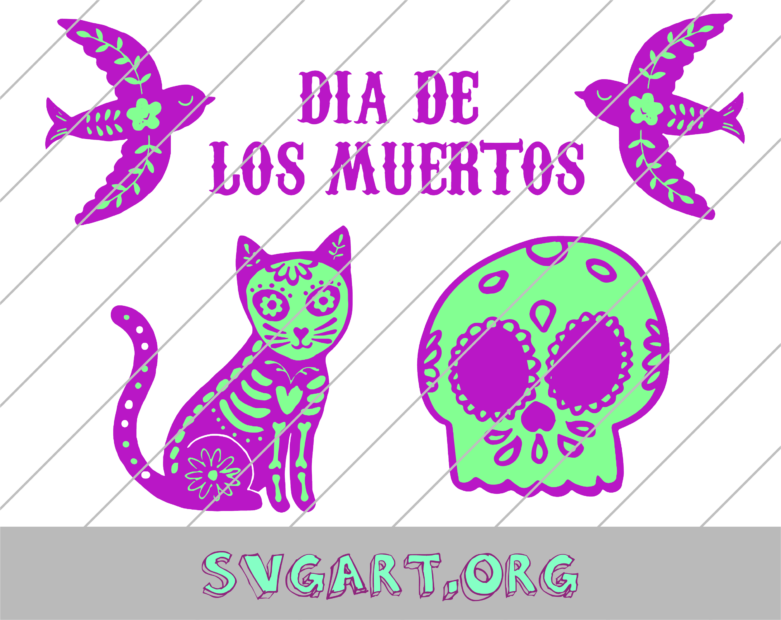 Dia De Los Muertos Day of the Dead Color SVG