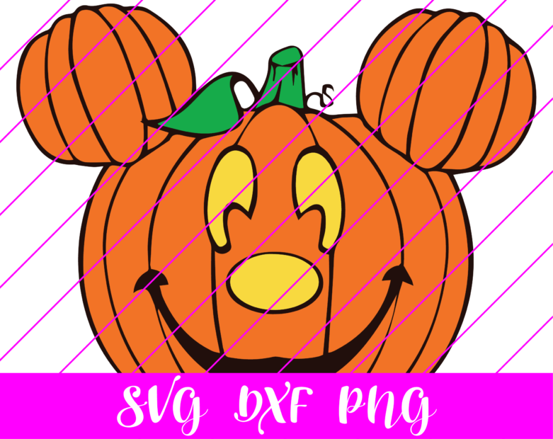 Mickey Mouse Pumpkin Colored for Layering SVG