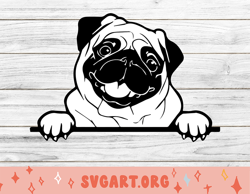 Pug SVG - Free Pug SVG Download - svg art