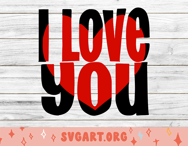 I Love You SVG