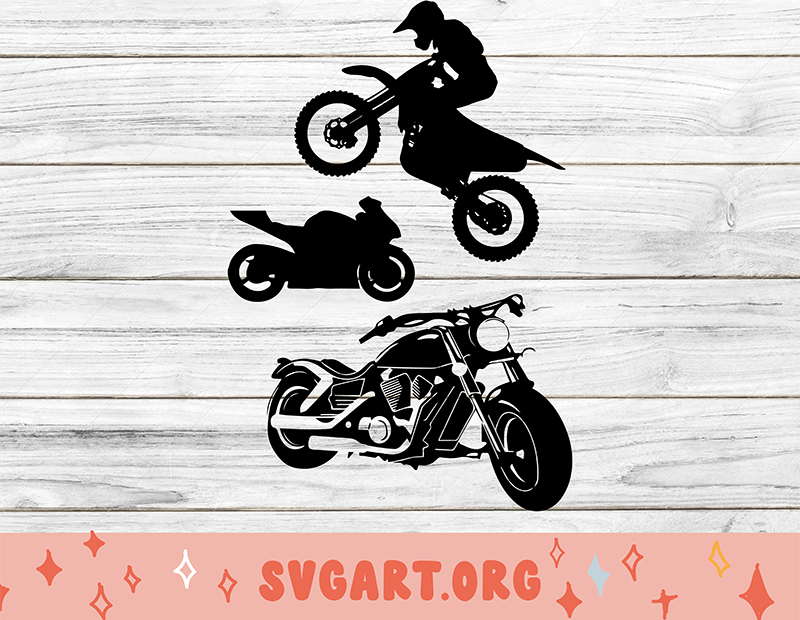 Motorcycle Decals SVG